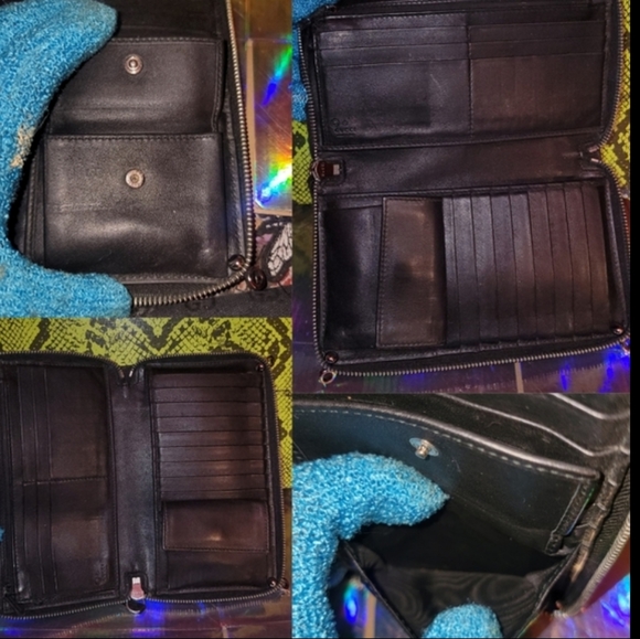 Gucci Micro GG Guccissima black leather wallet on chain zippy New in box Authent - Picture 12 of 16